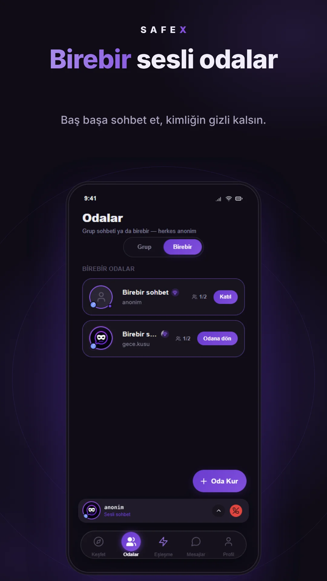 SafeX Birebir odalar tanıtım afişi