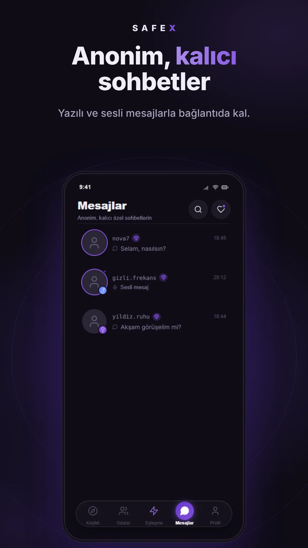 SafeX Mesajlar tanıtım afişi