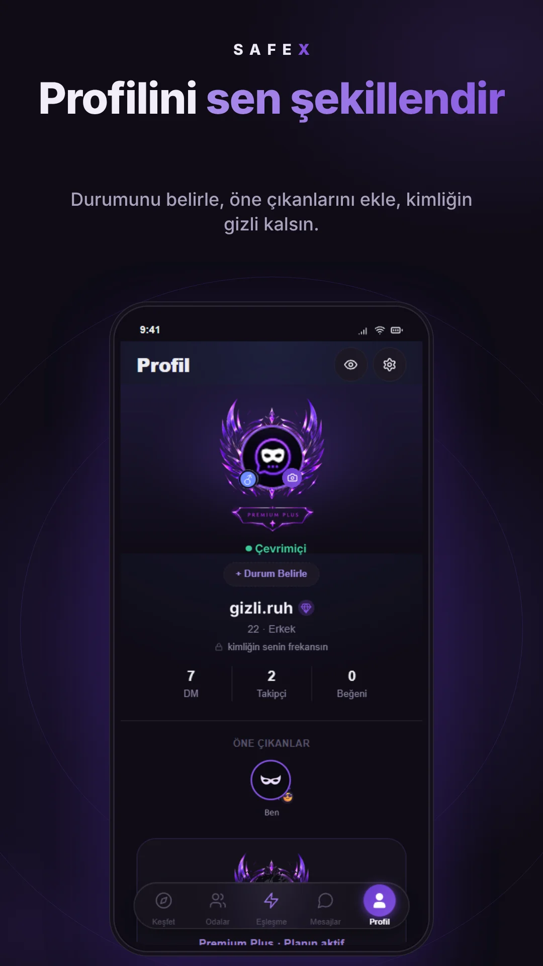 SafeX Profil tanıtım afişi